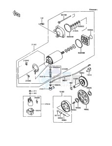 ZX 600 C [NINJA 600R] (C10) [NINJA 600R] drawing STARTER MOTOR