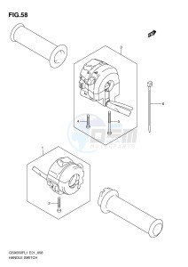 GSX650F (E21) Katana drawing HANDLE SWITCH