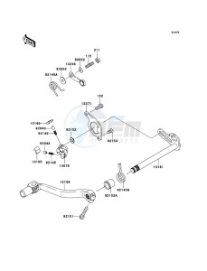 KX450F KX450D7F EU drawing Gear Change Mechanism