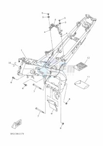 YZF125-A YZF-R125 (B5G3) drawing FRAME