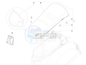 SUPER GTS 300 4T 4V IE ABS E3 (APAC) drawing Saddle/seats