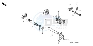 TRX680FAC drawing GEARSHIFT FORK