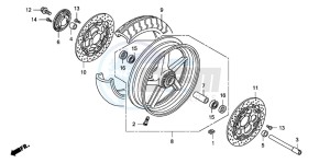 CB1300SA CB1300SUPERBOLD'OR drawing FRONT WHEEL