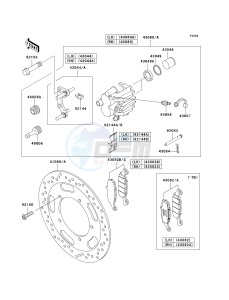 VN 1600 D [VULCAN 1600 NOMAD] (D6F-D8FA) D8FA drawing FRONT BRAKE