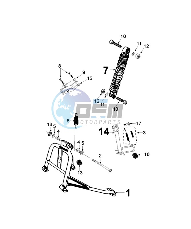 REAR SHOCK AND STAND