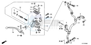 CBR125RSD CBR125RS UK - (E) drawing FRONT BRAKE MASTER CYLINDER