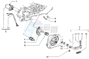 Runner 50 Poggiali drawing Starting motor-starter lever