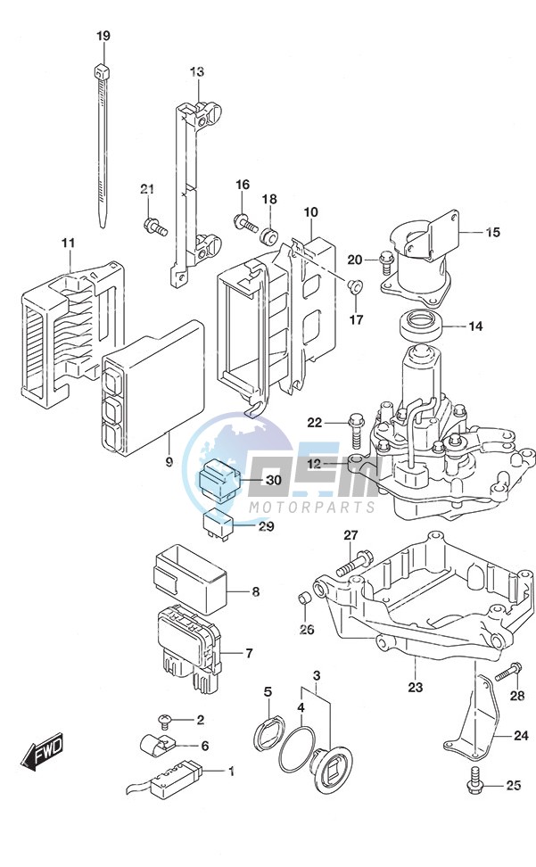 PTT Switch/Engine Control Unit