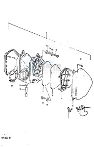 RM125 1983 drawing AIR CLEANER