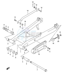 GZ250 (P19) drawing REAR SWINGING ARM