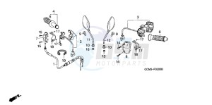 SZX50X X8R-X drawing CABLE/HANDLE LEVER/SWITCH