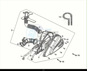 JET4 RX 125 (XE12W4-EU) (E5) (M1) drawing AIR CLEANER