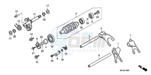 CBF1000S9 Europe Direct - (ED) drawing GEARSHIFT DRUM