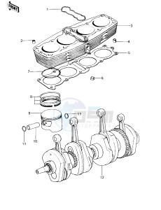 KZ 1000 D [Z1R] (D1) [Z1R] drawing CYLINDER_PISTONS_CRANKSHAFT -- 78 D1- -