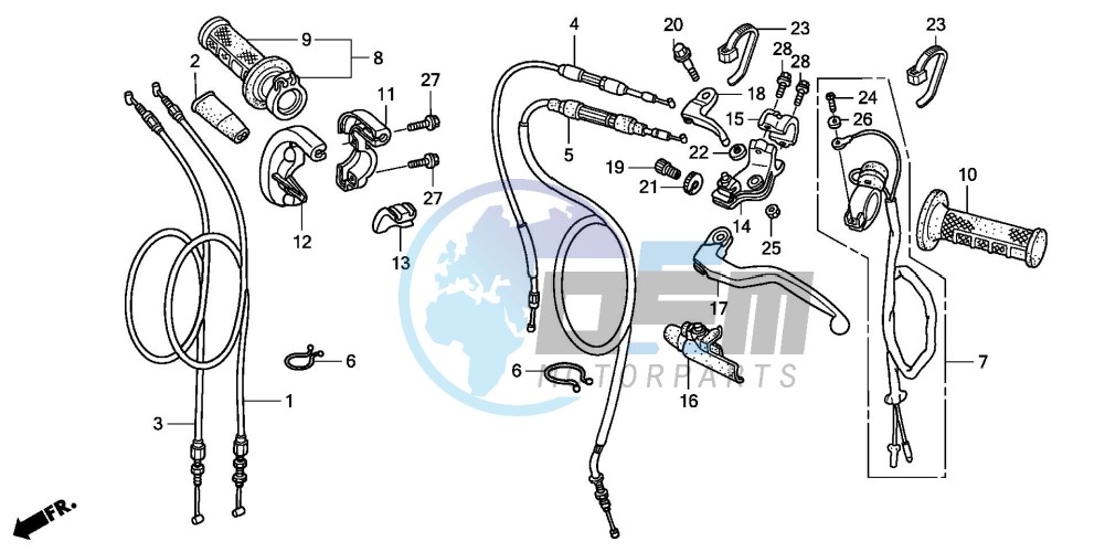 HANDLE LEVER/SWITCH/CABLE (CRF450R2,3)