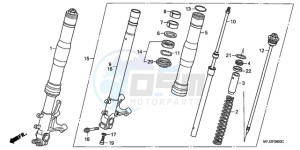 CBR600RR9 U / MME drawing FRONT FORK