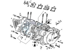 SENDA R RACER - 50 cc drawing CRANKCASE-COVER