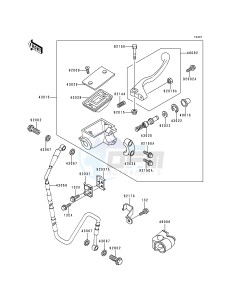 KX 250 K [KX250] (K1) [KX250] drawing FRONT MASTER CYLINDER