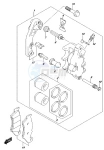 RM-Z250 drawing FRONT CALIPER