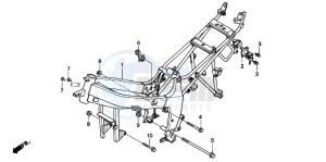 NSR75 drawing FRAME BODY