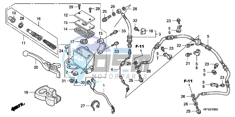 FR. BRAKE MASTER CYLINDER