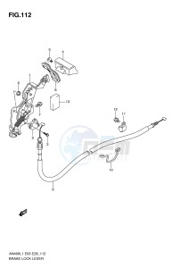 AN400 (E03) Burgman drawing BRAKE LOCK LEVER