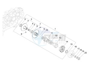 Beverly 500 Cruiser e3 2007-2012 drawing Driven pulley