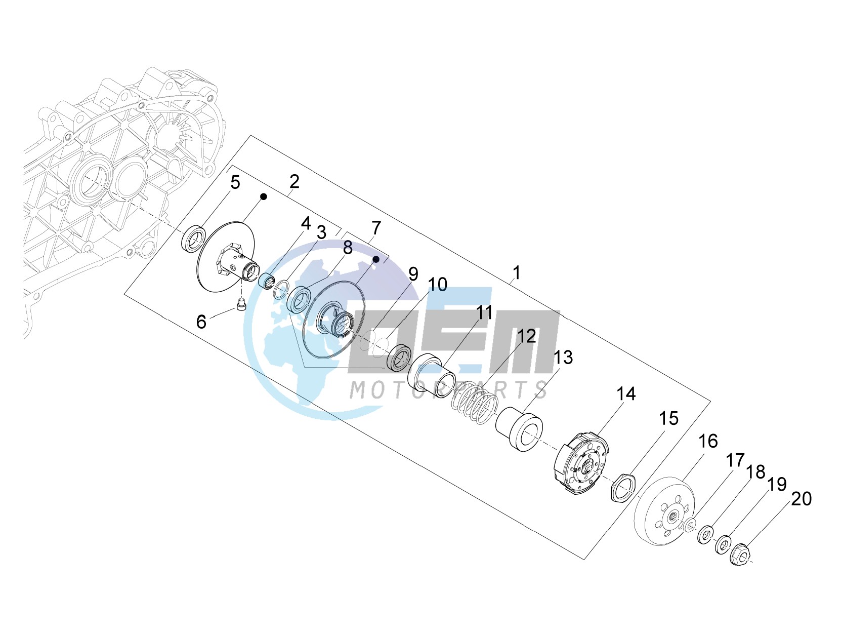 Driven pulley