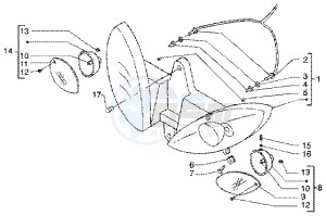 X9 180 Amalfi drawing Head lamp