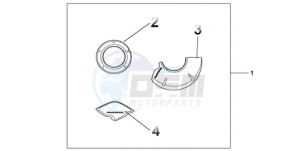 CBR1000RR9 BR / HRC MME - (BR / HRC MME) drawing CARBON CRANKCASE COVER SET