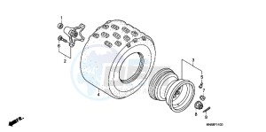 TRX250XD TRX250X Australia - (U) drawing REAR WHEEL