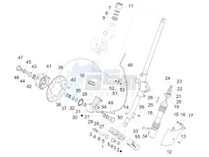 GTS Super 150 ie 4T 3V (APAC) (Au, Ex, Jp, Ri, T, V) drawing Fork/steering tube - Steering bearing unit