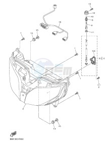 FJR1300A FJR1300-A FJR1300A ABS (B88D) drawing HEADLIGHT