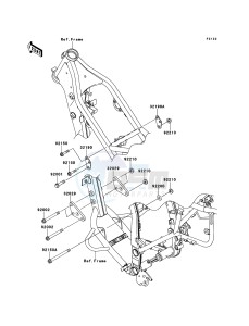 KLX250 KLX250SDF XX (EU ME A(FRICA) drawing Engine Mount