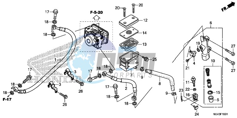 REAR BRAKE MASTER CYLINDER (ABS)