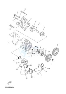 XT660ZA XT660Z ABS TENERE (2BE4 2BE4 2BE4) drawing WATER PUMP