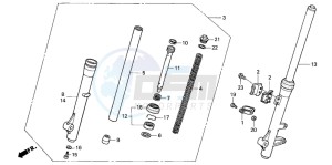 XR125L drawing FRONT FORK