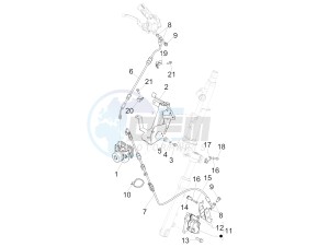 Liberty 150 iGET 4T 3V ie ABS (NAFTA) drawing Brakes pipes - Calipers (ABS)