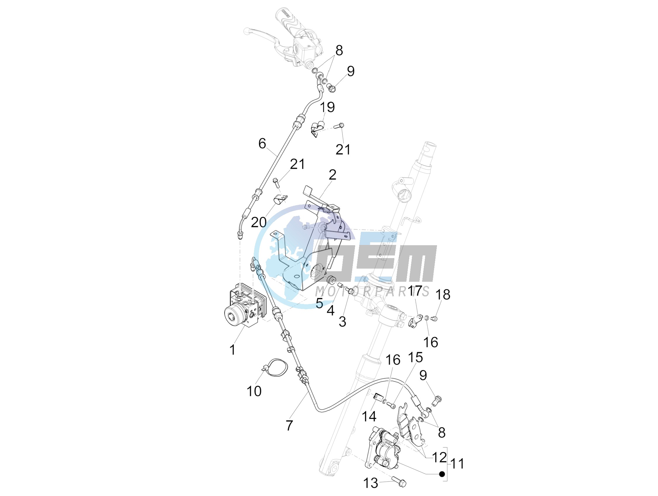 Brakes pipes - Calipers (ABS)