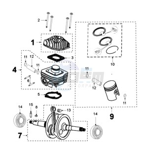 LUDIX 14 RPRO drawing CRANKSHAFT PULSAIR CATS IRON