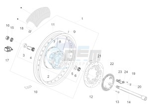 V7 II Special ABS 750 USA-CND drawing Rear wheel I