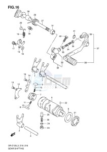 DR-Z125L EU drawing GEAR SHIFTING