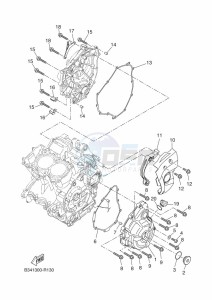 XSR700 MTM690 (BJV1) drawing CRANKCASE COVER 1