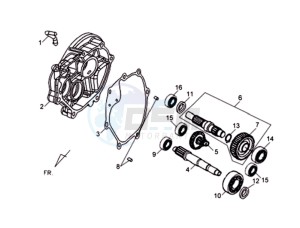 SYMPLY 150 drawing CRANKCASE - DRIVE SHAFT