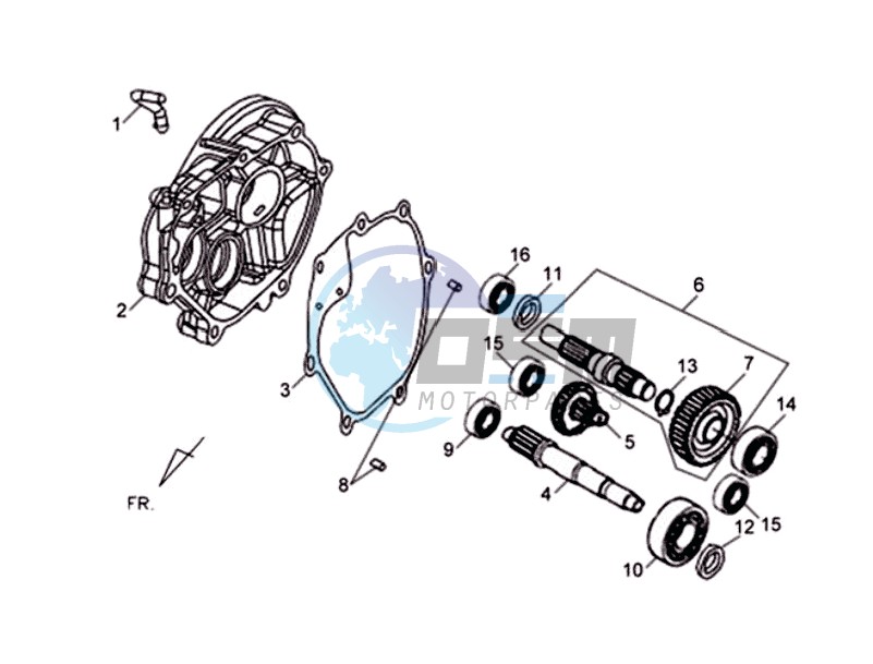 CRANKCASE - DRIVE SHAFT