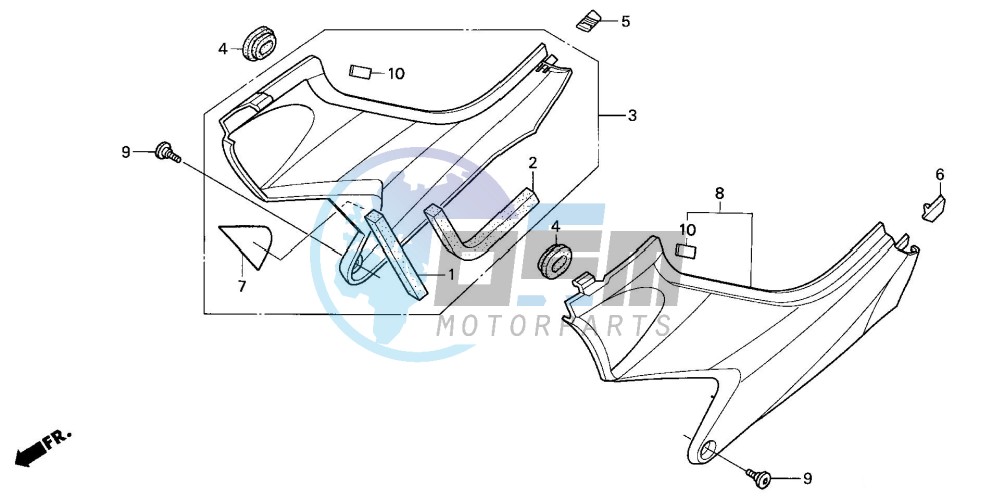 SIDE COVER (CB600F3/4/5/6)