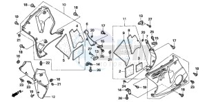 CBR1100XX SUPER BLACKBIRD drawing LOWER COWL