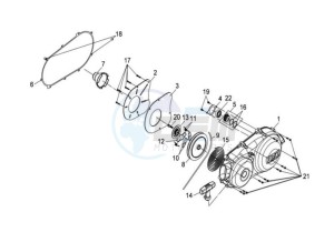 QUAD LANDER 300S drawing CRANKCASE COVER LEFT