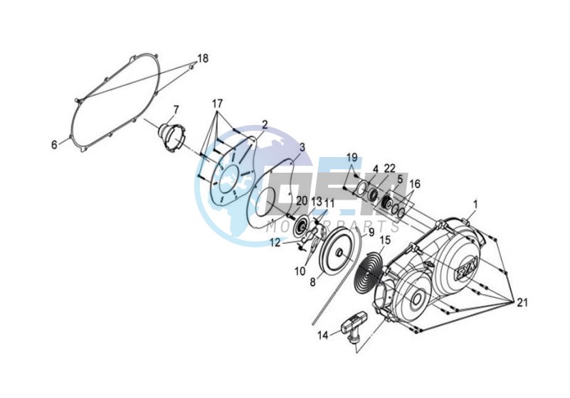 CRANKCASE COVER LEFT