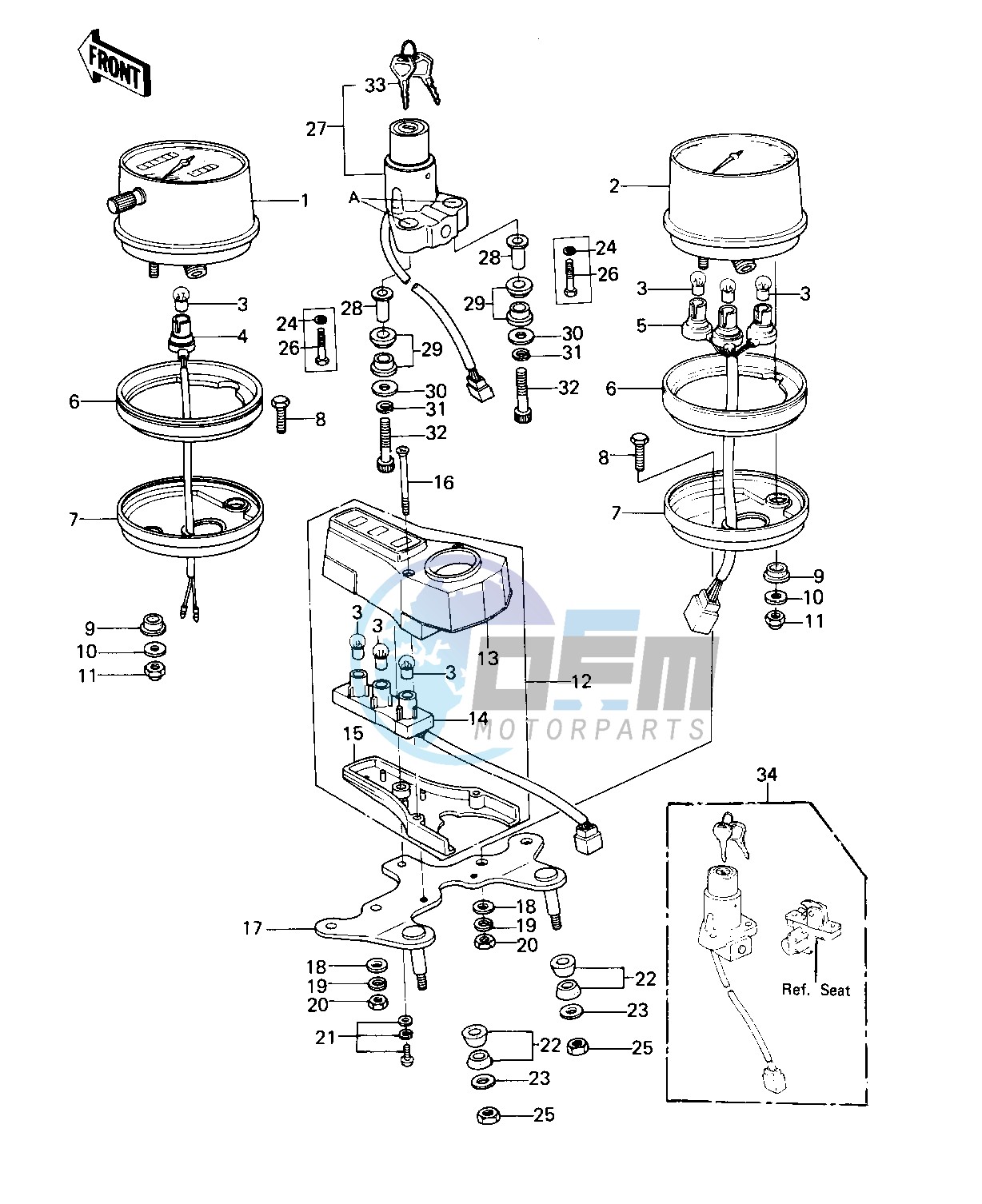 METERS_IGNITION SWITCH -- KZ400-B1- -